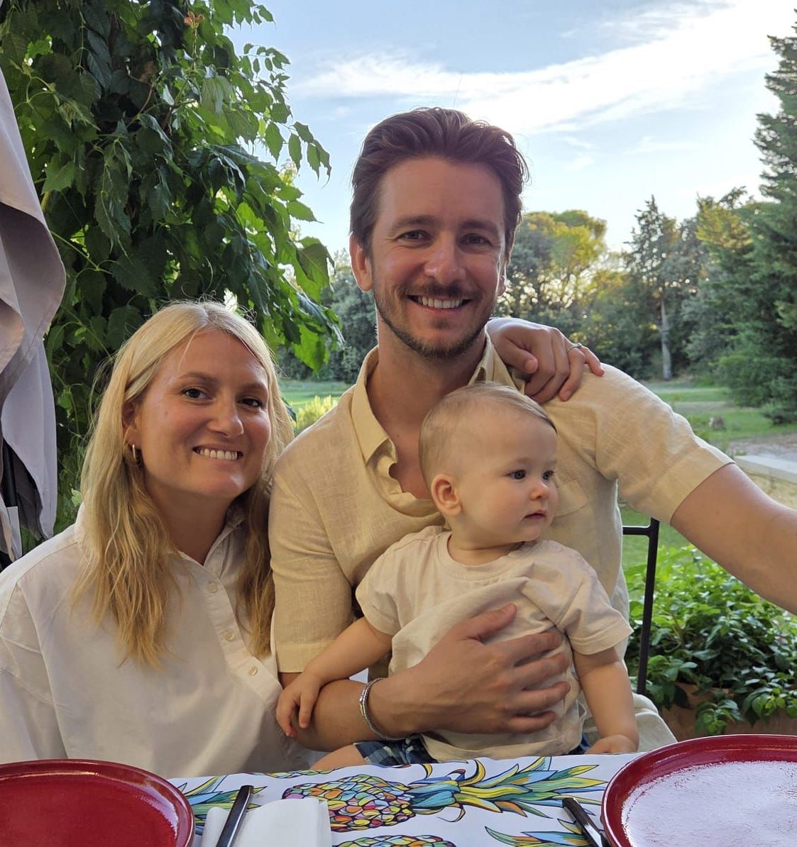 Pauline, Louis et Timothée en famille