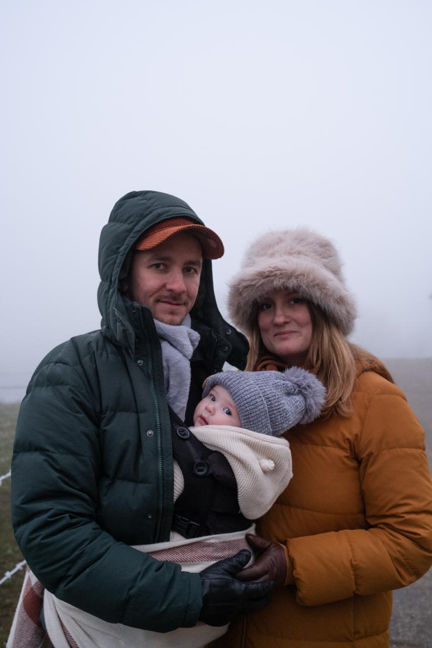 Pauline, Louis et Timothée dans la neige